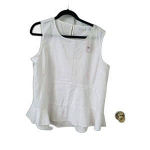 NEW White Flowy Top XL